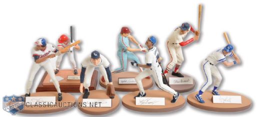 Gartlan MLB Autographed Limited Edition Statue Collection of 7 in Boxes