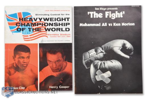 Cassius Clay/Muhammad Ali Boxing Program Collection of 2