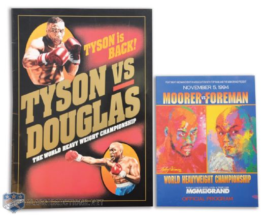 1990 Tyson vs Douglas & 1994 Moorer vs Foreman Championship Programs