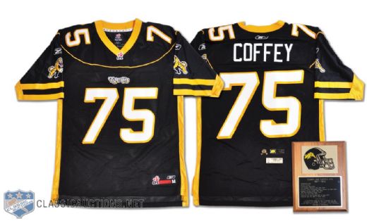 Tommy Joe Coffeys Hamilton Tiger-Cats Walk of Fame Plaque and Presentation Ceremony Jersey