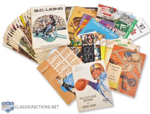Tommy Joe Coffeys CFL Program Collection of 40