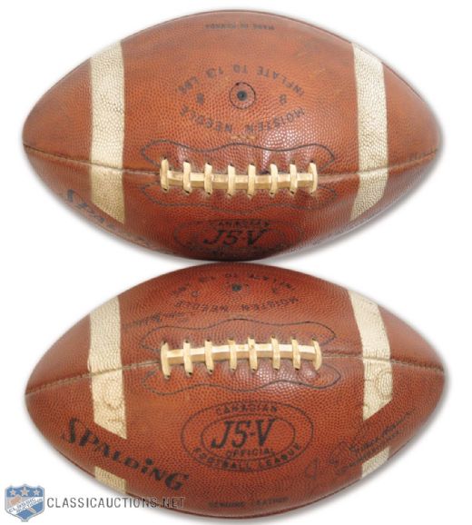 Bill Symons 1968 Toronto Argonauts Team-Signed Football Collection of 2  