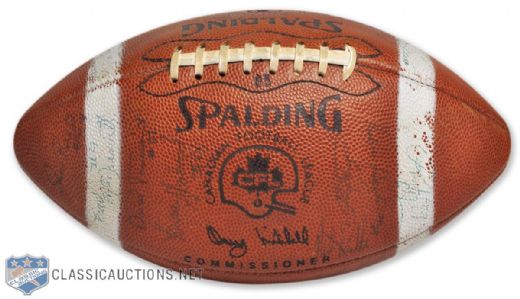 George Brancantos 1985 Saskatchewan Roughriders Team-Signed Football 