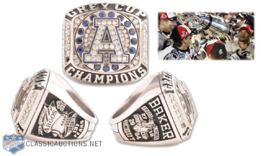 Toronto Argonauts 2004 Grey Cup 10K Gold and Diamond Championship Ring