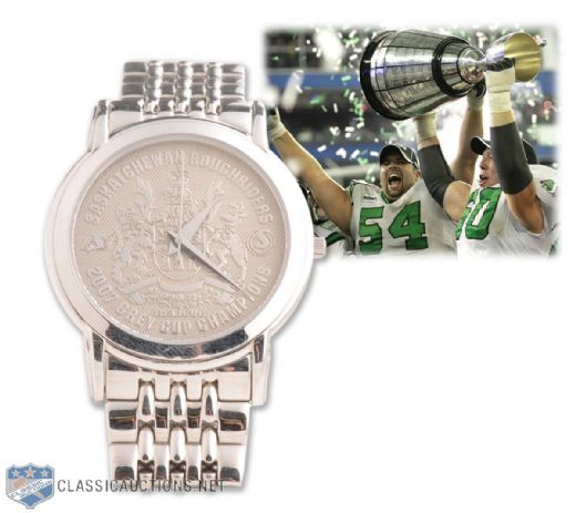 Rontarious Robinsons 2007 Saskatchewan Roughriders Grey Cup Bulova Watch Presented by the Saskatchewan Government