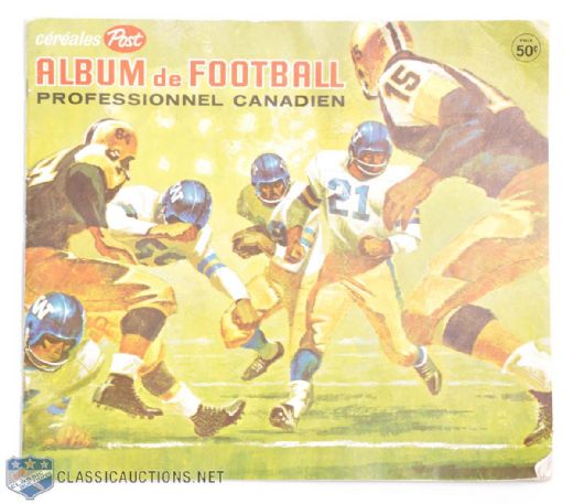 1963 Post CFL Album Unused Including Team Stickers