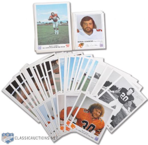 British Columbia Lions 1970-78 Royal Bank "Royal Leaders" Photo Collection of 200+