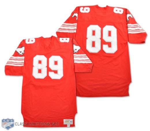 Calgary Stampeders Mid-1980s #89 Game-Worn Jersey 