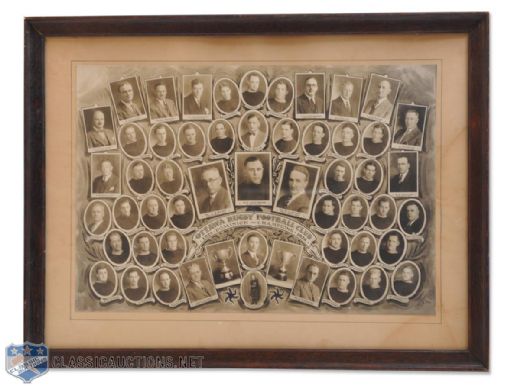 Ottawa Senators Football Club 1926 Grey Cup Champions Framed Team Photo With 4 HOFers