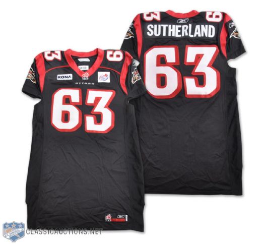 Mike Sutherlands 2005 Ottawa Renagades Game-Worn Jersey