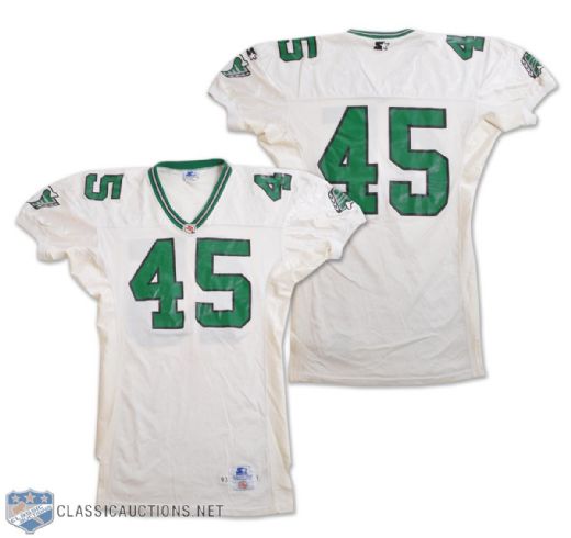 Mike McCulloughs 2008 Saskatchewan Roughriders Practice-Worn Jersey 