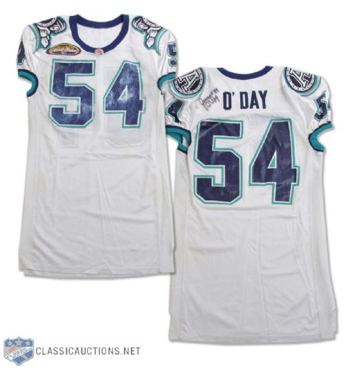 Jeremy ODays 1997/1998 Toronto Argonauts Autographed Game-Worn Jersey