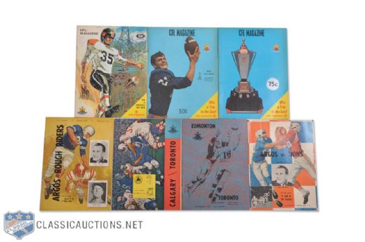 1960s Toronto Argonauts Program Collection of 7