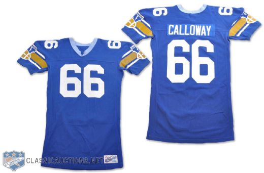 Winnipeg Blue Bombers Late-1980s #66 Game-Worn Jersey