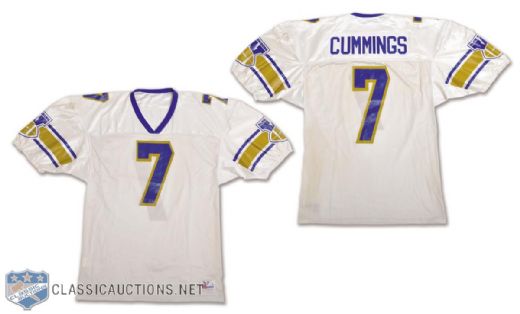 Burt Cummings 1989-91 Winnipeg Blue Bombers Game-Worn Jersey  