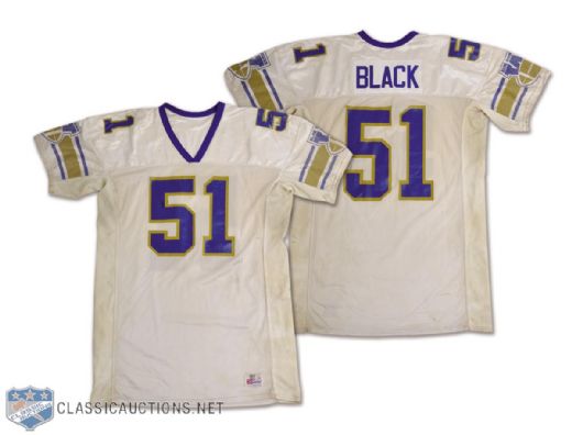 David Blacks Early-1990s Winnipeg Blue Bombers Game-Worn Jersey