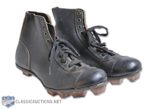 Circa 1910 Daoust Leather Football Cleats - Rare Early Style