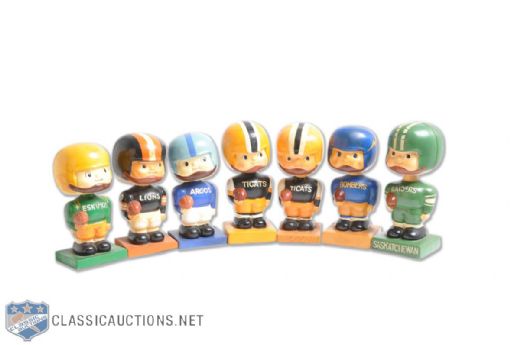 1960s CFL Nodders / Bobbing Heads Collection of 7