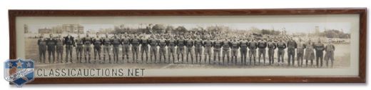 1926 Queens University Rugby Team Huge Framed Panoramic Team Photo (12” x 57”)