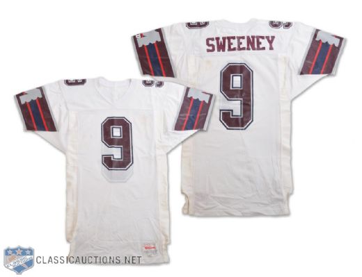 Kevin Sweeneys 1991 WLAF Montreal Machine Game-Worn Jersey