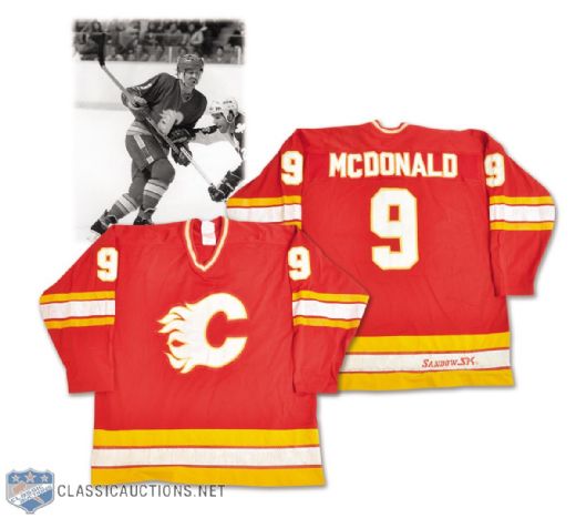 Lanny McDonalds 1981-82 Calgary Flames Game-Worn Jersey - His First Flames Jersey!