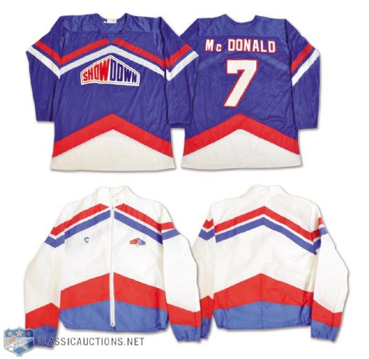 Lanny McDonalds Mid-to-late-1970s "Showdown" Game-Worn Jersey and Coat