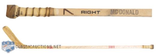 Lanny McDonalds 1977 NHL All-Star Game Wales Conference Team-Signed Game-Used Stick