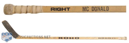 Lanny McDonalds 1983 NHL All-Star Game Campbell Conference Team-Signed Game-Used Stick