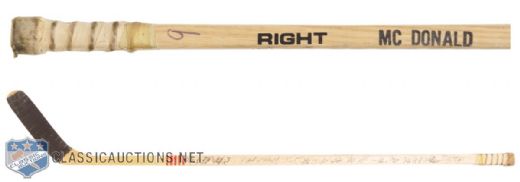 Lanny McDonalds 1984 NHL All-Star Game Campbell Conference Team-Signed Game-Used Stick