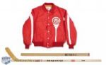 Lanny McDonalds 1981 Team Canada World Championships Team-Signed Game-Issued Stick and Coat