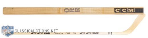 Bobby Orrs 1976 Canada Cup Game-Issued Stick