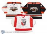 Lanny McDonalds NHL Heroes Team-Signed Game-Worn Jersey Collection of 3