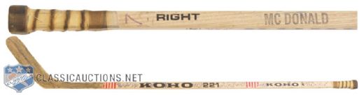 Lanny McDonalds 1977-78 Toronto Maple Leafs Game-Used Team-Signed Stick