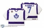 Lanny McDonalds 1991-92 Toronto Maple Leafs Signed Oldtimers Game-Worn Jersey