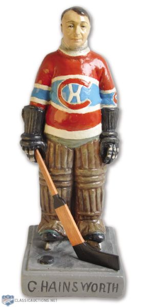 Scarce 1928 George Hainsworth Montreal Canadiens Statue (14")