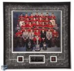 Montreal Canadiens 1957-58 Team-Signed Photo Framed Montage, Featuring Maurice Richard (26" x 26")