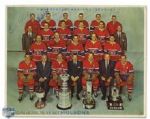 Montreal Canadiens 1960-61 Team-Signed Picture Featuring Jacques Plante