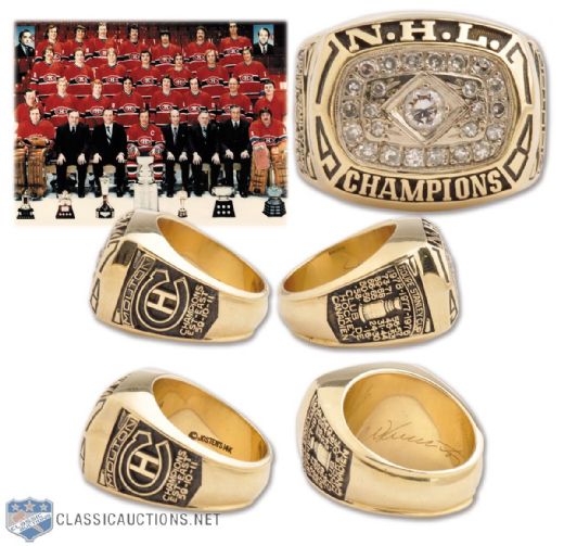 Claude Moutons 1977-78 Montreal Canadiens Stanley Cup Championship 14K Gold and Diamond Ring