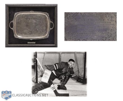 Gump Worsleys 1952-53 Calder Memorial Trophy Commemorative Platter