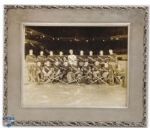 New York Rangers 1935-36 Framed Team Photo Featuring Howie Morenz