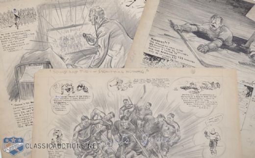 Burris Jenkins Original Madison Square Garden Program Artwork Collection of 4