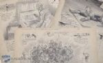 Burris Jenkins Original Madison Square Garden Program Artwork Collection of 4