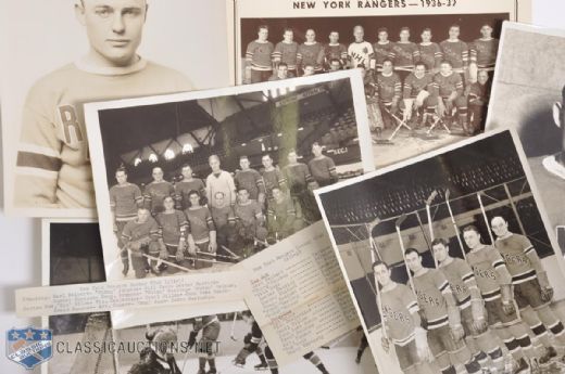 New York Rangers Photo Collection of 6 Featuring 1931-32 Team Photo