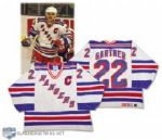 Mike Gartners 1990-91 New York Rangers Game-Worn Captains Jersey - Photo-Matched!