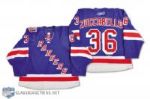 Mats Zuccarellos 2010-11 New York Rangers Game-Worn Rookie Jersey with 85th Patch