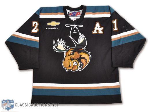 Jimmy Roys and Wade Flatherys Mid-2000s AHL Manitoba Moose Game-Worn Jerseys