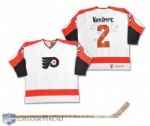Ed Van Impes Philadelphia Flyers Greats Team-Signed Jersey and Back-to-Back Stanley Cup Champions Team-Signed Stick