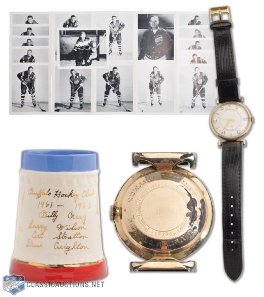 Ed Van Impes 1962-63 AHL Buffalo Bisons Calder Cup Championship Wristwatch and Memorabilia Collection