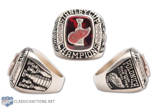 Dennis Polonichs 2007-08 Detroit Red Wings Stanley Cup Championship Ring