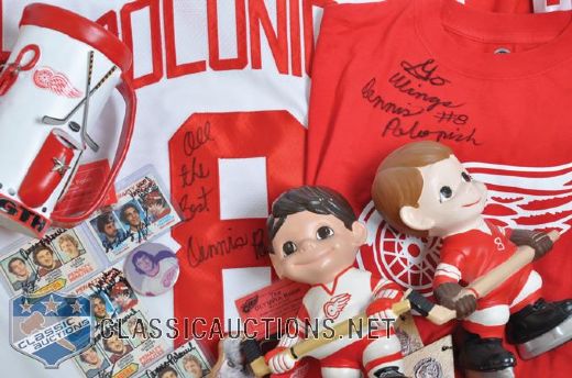 Dennis Polonichs Detroit Red Wings Photo, Autograph, Award and Memorabilia Collection